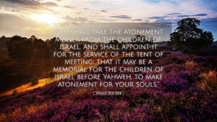 Picture 05 - Exodus 30:16 WEB Desktop Wallpaper - You shall take the atonement money from the - Desktop Bible Verse Wallpaper