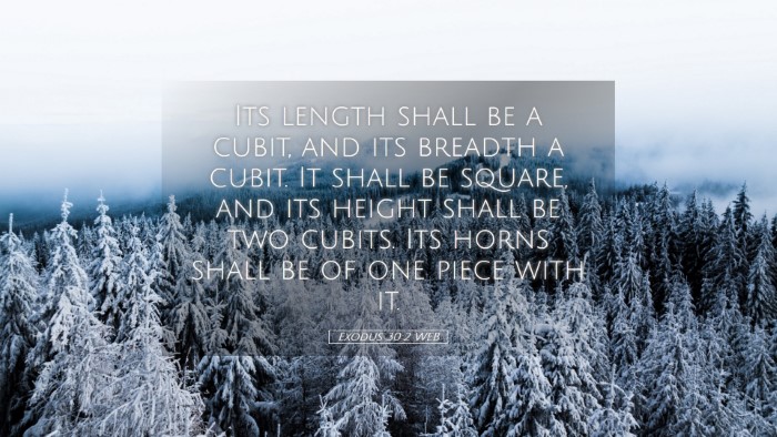 Picture 05 - Exodus 30:2 WEB Desktop Wallpaper - Its length shall be a cubit, and its breadth a - Desktop Bible Verse Wallpaper