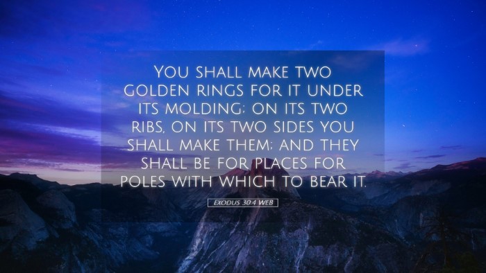 Picture 05 - Exodus 30:4 WEB Desktop Wallpaper - You shall make two golden rings for it under its - Desktop Bible Verse Wallpaper