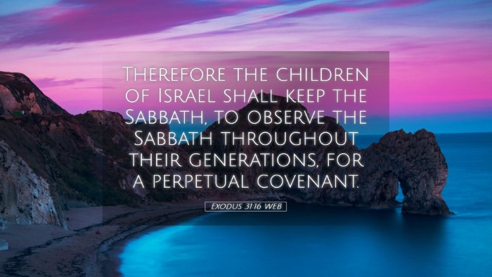 Picture 05 - Exodus 31:16 WEB Desktop Wallpaper - Therefore the children of Israel shall keep the - Desktop Bible Verse Wallpaper