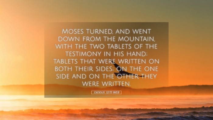 Picture 05 - Exodus 32:15 WEB Desktop Wallpaper - Moses turned, and went down from the mountain, - Desktop Bible Verse Wallpaper