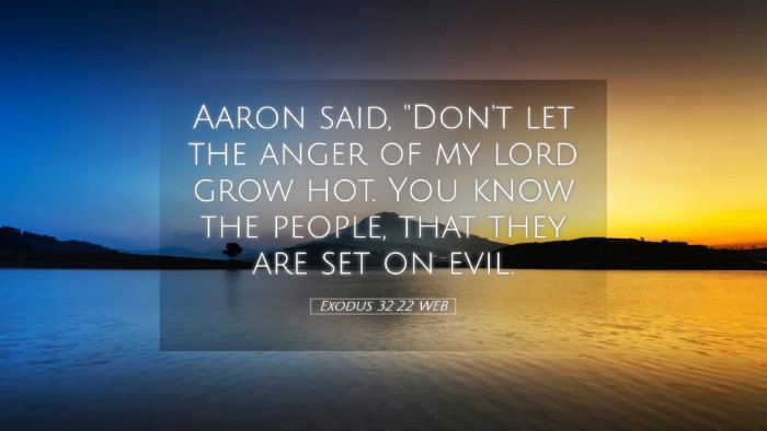 Picture 05 - Exodus 32:22 WEB Desktop Wallpaper - Aaron said, 