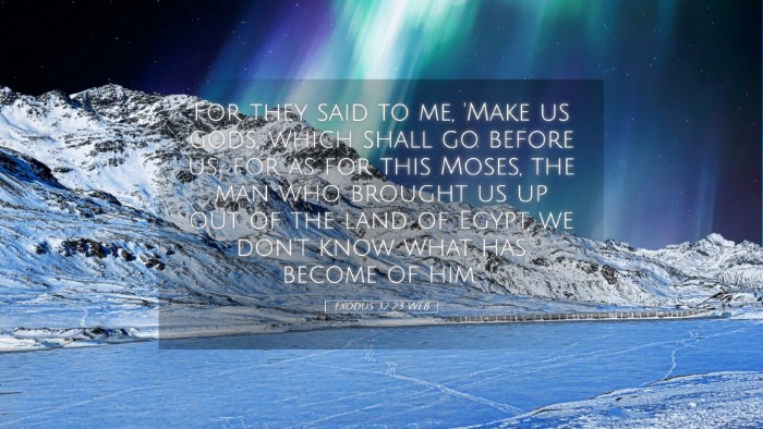 Picture 05 - Exodus 32:23 WEB Desktop Wallpaper - For they said to me, 'Make us gods, which shall - Desktop Bible Verse Wallpaper