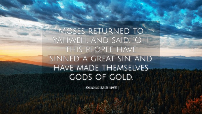 Picture 05 - Exodus 32:31 WEB Desktop Wallpaper - Moses returned to Yahweh, and said, 