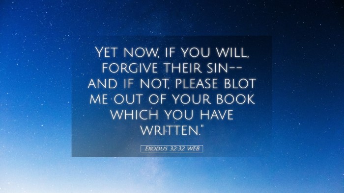 Picture 05 - Exodus 32:32 WEB Desktop Wallpaper - Yet now, if you will, forgive their sin-- and if - Desktop Bible Verse Wallpaper