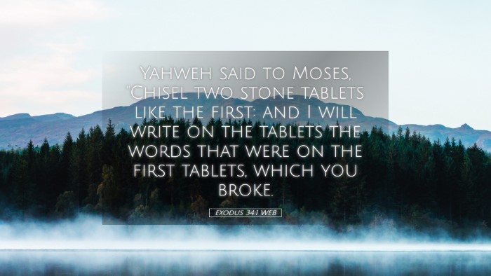 Picture 05 - Exodus 34:1 WEB Desktop Wallpaper - Yahweh said to Moses, 