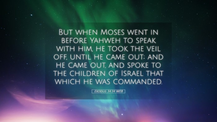 Picture 05 - Exodus 34:34 WEB Desktop Wallpaper - But when Moses went in before Yahweh to speak - Desktop Bible Verse Wallpaper