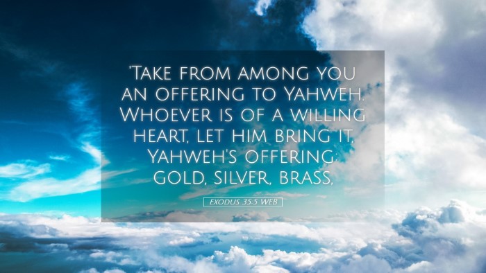 Picture 05 - Exodus 35:5 WEB Desktop Wallpaper - 'Take from among you an offering to Yahweh. - Desktop Bible Verse Wallpaper