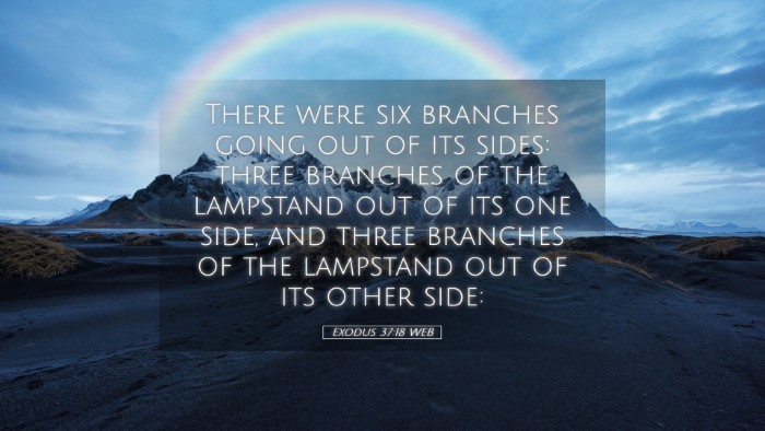 Picture 05 - Exodus 37:18 WEB Desktop Wallpaper - There were six branches going out of its sides: - Desktop Bible Verse Wallpaper