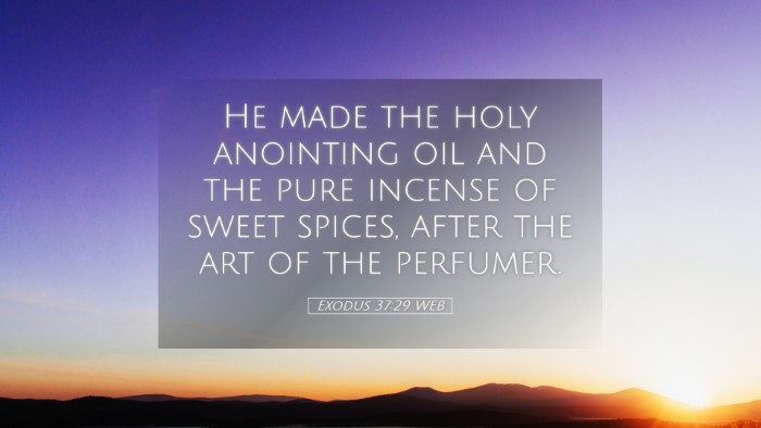 Picture 05 - Exodus 37:29 WEB Desktop Wallpaper - He made the holy anointing oil and the pure - Desktop Bible Verse Wallpaper