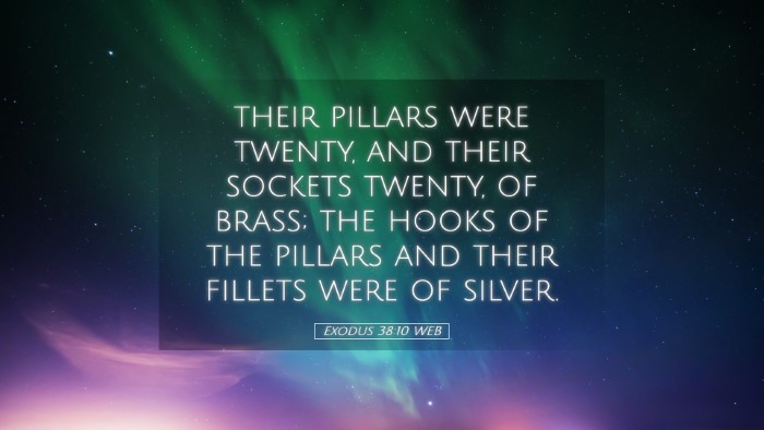 Picture 05 - Exodus 38:10 WEB Desktop Wallpaper - their pillars were twenty, and their sockets - Desktop Bible Verse Wallpaper