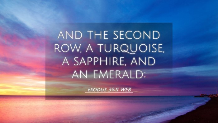 Picture 05 - Exodus 39:11 WEB Desktop Wallpaper - and the second row, a turquoise, a sapphire, and - Desktop Bible Verse Wallpaper