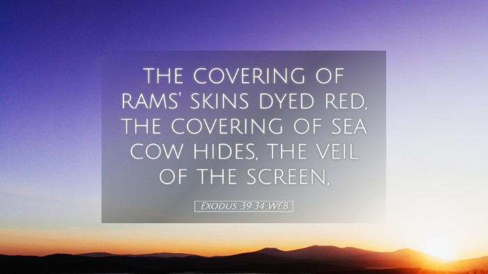 Picture 05 - Exodus 39:34 WEB Desktop Wallpaper - the covering of rams' skins dyed red, the - Desktop Bible Verse Wallpaper