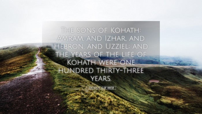 Picture 05 - Exodus 6:18 WEB Desktop Wallpaper - The sons of Kohath: Amram, and Izhar, and Hebron, - Desktop Bible Verse Wallpaper