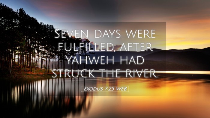 Picture 05 - Exodus 7:25 WEB Desktop Wallpaper - Seven days were fulfilled, after Yahweh had - Desktop Bible Verse Wallpaper