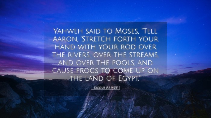 Picture 05 - Exodus 8:5 WEB Desktop Wallpaper - Yahweh said to Moses, 