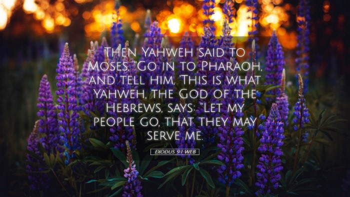 Picture 05 - Exodus 9:1 WEB Desktop Wallpaper - Then Yahweh said to Moses, 