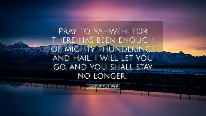 Picture 05 - Exodus 9:28 WEB Desktop Wallpaper - Pray to Yahweh; for there has been enough of - Desktop Bible Verse Wallpaper