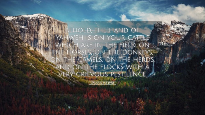 Picture 05 - Exodus 9:3 WEB Desktop Wallpaper - behold, the hand of Yahweh is on your cattle - Desktop Bible Verse Wallpaper