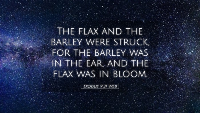 Picture 05 - Exodus 9:31 WEB Desktop Wallpaper - The flax and the barley were struck, for the - Desktop Bible Verse Wallpaper
