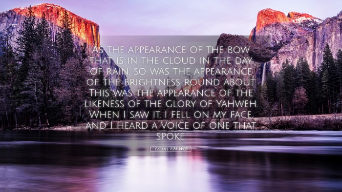 Picture 05 - Ezekiel 1:28 WEB Desktop Wallpaper - As the appearance of the bow that is in the cloud - Desktop Bible Verse Wallpaper