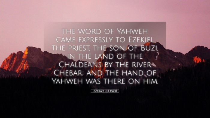 Picture 05 - Ezekiel 1:3 WEB Desktop Wallpaper - the word of Yahweh came expressly to Ezekiel the - Desktop Bible Verse Wallpaper
