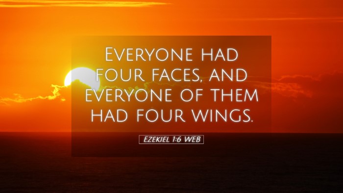 Picture 05 - Ezekiel 1:6 WEB Desktop Wallpaper - Everyone had four faces, and everyone of them had - Desktop Bible Verse Wallpaper