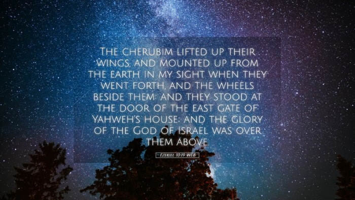 Picture 05 - Ezekiel 10:19 WEB Desktop Wallpaper - The cherubim lifted up their wings, and mounted - Desktop Bible Verse Wallpaper