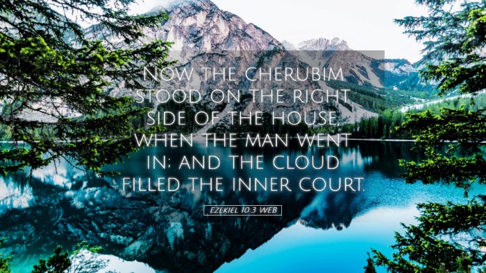 Picture 05 - Ezekiel 10:3 WEB Desktop Wallpaper - Now the cherubim stood on the right side of the - Desktop Bible Verse Wallpaper