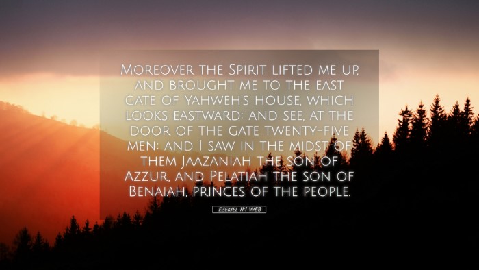 Picture 05 - Ezekiel 11:1 WEB Desktop Wallpaper - Moreover the Spirit lifted me up, and brought me - Desktop Bible Verse Wallpaper