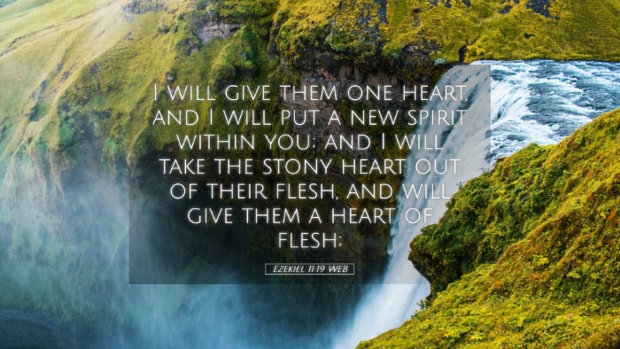 Picture 05 - Ezekiel 11:19 WEB Desktop Wallpaper - I will give them one heart, and I will put a new - Desktop Bible Verse Wallpaper