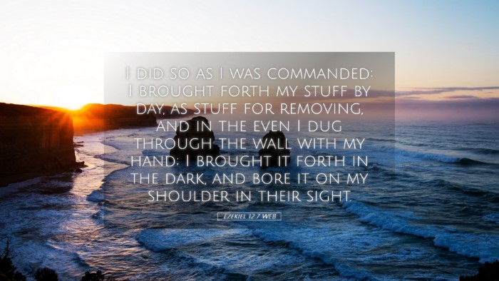 Picture 05 - Ezekiel 12:7 WEB Desktop Wallpaper - I did so as I was commanded: I brought forth my - Desktop Bible Verse Wallpaper