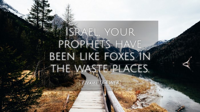Picture 05 - Ezekiel 13:4 WEB Desktop Wallpaper - Israel, your prophets have been like foxes in the - Desktop Bible Verse Wallpaper