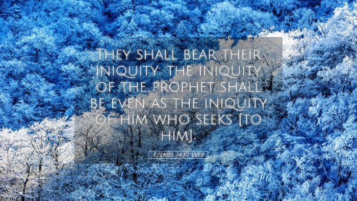 Picture 05 - Ezekiel 14:10 WEB Desktop Wallpaper - They shall bear their iniquity: the iniquity of - Desktop Bible Verse Wallpaper