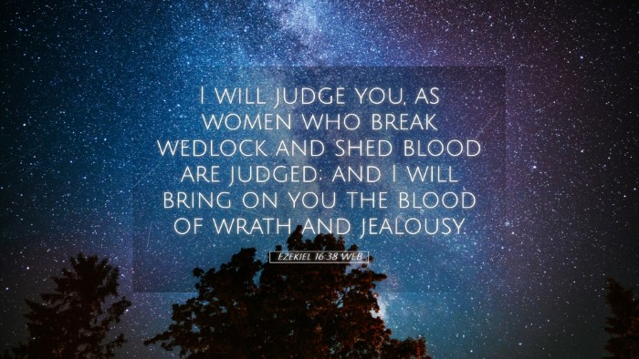 Picture 05 - Ezekiel 16:38 WEB Desktop Wallpaper - I will judge you, as women who break wedlock and - Desktop Bible Verse Wallpaper