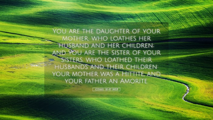 Picture 05 - Ezekiel 16:45 WEB Desktop Wallpaper - You are the daughter of your mother, who loathes - Desktop Bible Verse Wallpaper