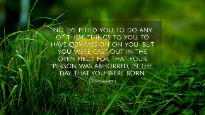 Picture 05 - Ezekiel 16:5 WEB Desktop Wallpaper - No eye pitied you, to do any of these things to - Desktop Bible Verse Wallpaper
