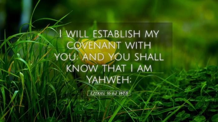 Picture 05 - Ezekiel 16:62 WEB Desktop Wallpaper - I will establish my covenant with you; and you - Desktop Bible Verse Wallpaper