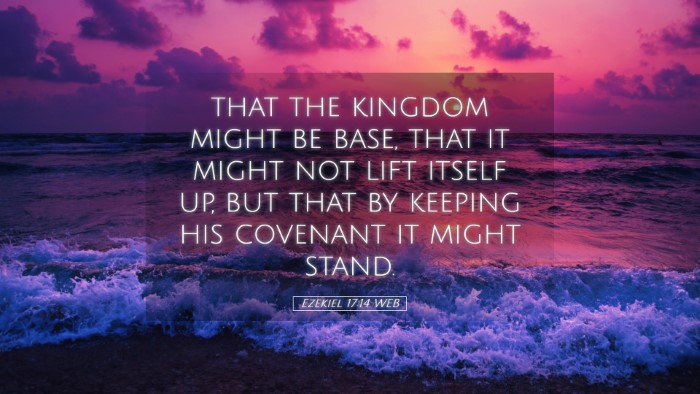 Picture 05 - Ezekiel 17:14 WEB Desktop Wallpaper - that the kingdom might be base, that it might not - Desktop Bible Verse Wallpaper