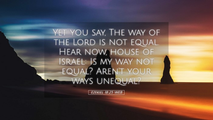 Picture 05 - Ezekiel 18:25 WEB Desktop Wallpaper - Yet you say, The way of the Lord is not equal. - Desktop Bible Verse Wallpaper