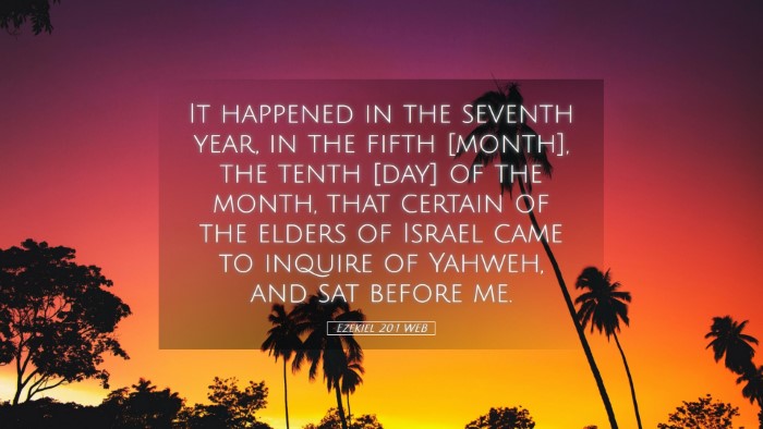 Picture 05 - Ezekiel 20:1 WEB Desktop Wallpaper - It happened in the seventh year, in the fifth - Desktop Bible Verse Wallpaper