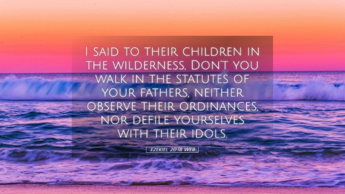 Picture 05 - Ezekiel 20:18 WEB Desktop Wallpaper - I said to their children in the wilderness, Don't - Desktop Bible Verse Wallpaper