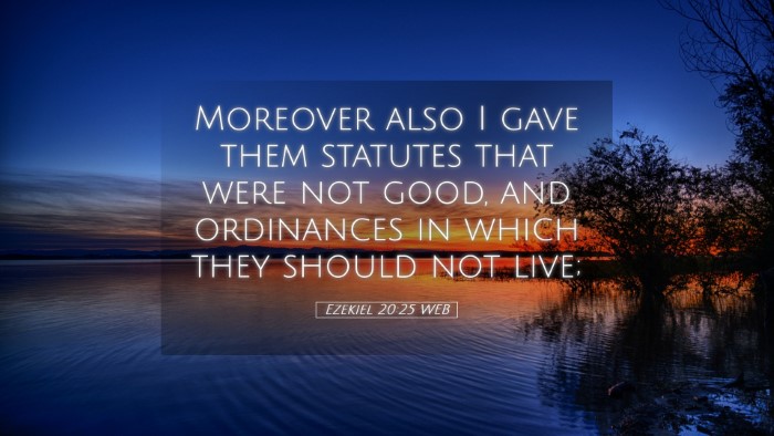 Picture 05 - Ezekiel 20:25 WEB Desktop Wallpaper - Moreover also I gave them statutes that were not - Desktop Bible Verse Wallpaper