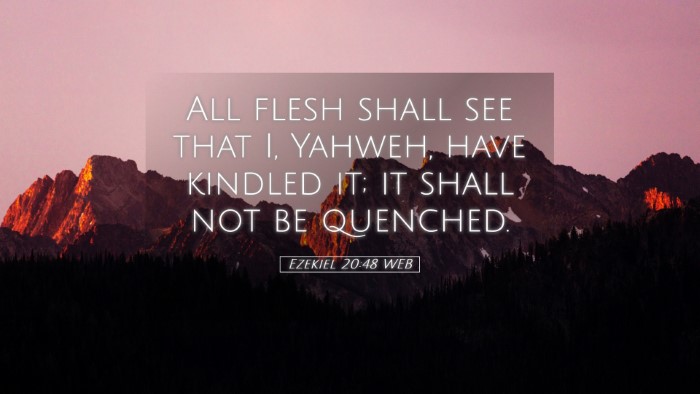 Picture 05 - Ezekiel 20:48 WEB Desktop Wallpaper - All flesh shall see that I, Yahweh, have kindled - Desktop Bible Verse Wallpaper
