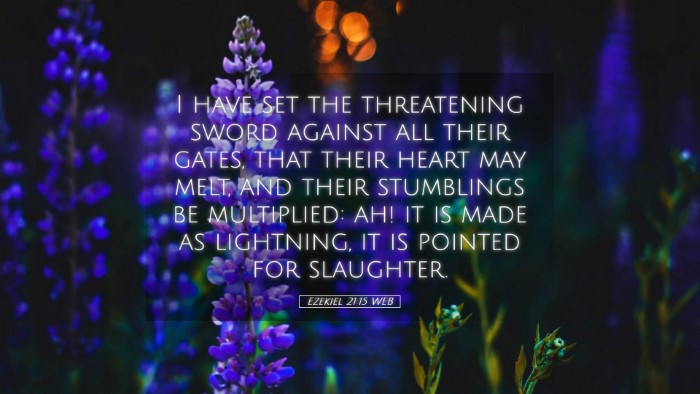 Picture 05 - Ezekiel 21:15 WEB Desktop Wallpaper - I have set the threatening sword against all - Desktop Bible Verse Wallpaper