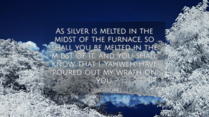 Picture 05 - Ezekiel 22:22 WEB Desktop Wallpaper - As silver is melted in the midst of the furnace, - Desktop Bible Verse Wallpaper