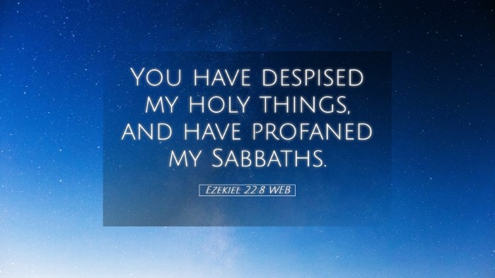 Picture 05 - Ezekiel 22:8 WEB Desktop Wallpaper - You have despised my holy things, and have - Desktop Bible Verse Wallpaper