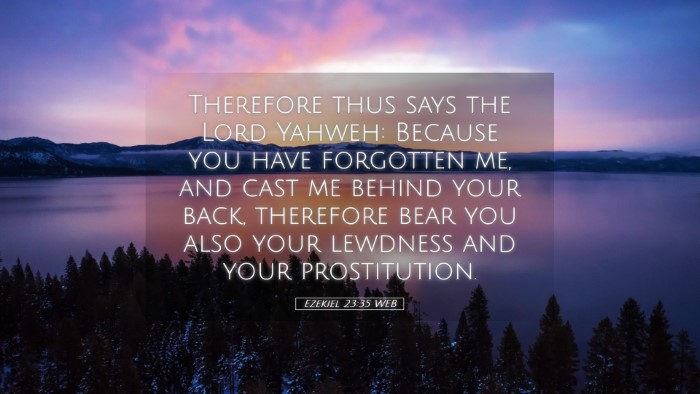 Picture 05 - Ezekiel 23:35 WEB Desktop Wallpaper - Therefore thus says the Lord Yahweh: Because you - Desktop Bible Verse Wallpaper