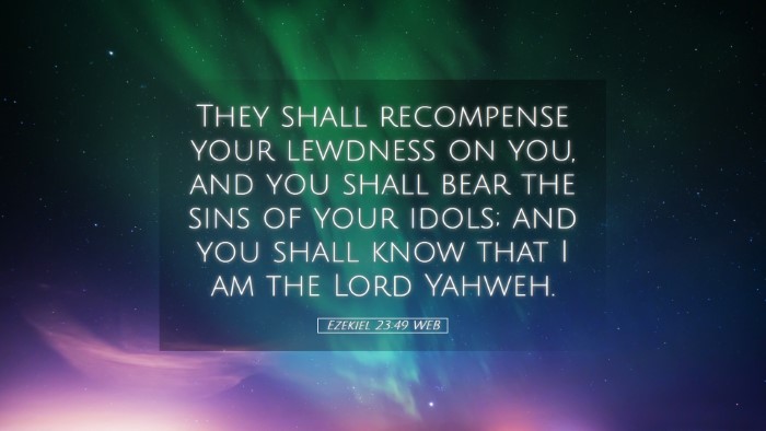 Picture 05 - Ezekiel 23:49 WEB Desktop Wallpaper - They shall recompense your lewdness on you, and - Desktop Bible Verse Wallpaper