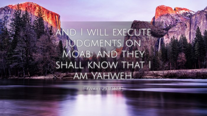 Picture 05 - Ezekiel 25:11 WEB Desktop Wallpaper - and I will execute judgments on Moab; and they - Desktop Bible Verse Wallpaper